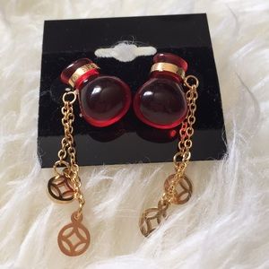 Tungsten bead earrings